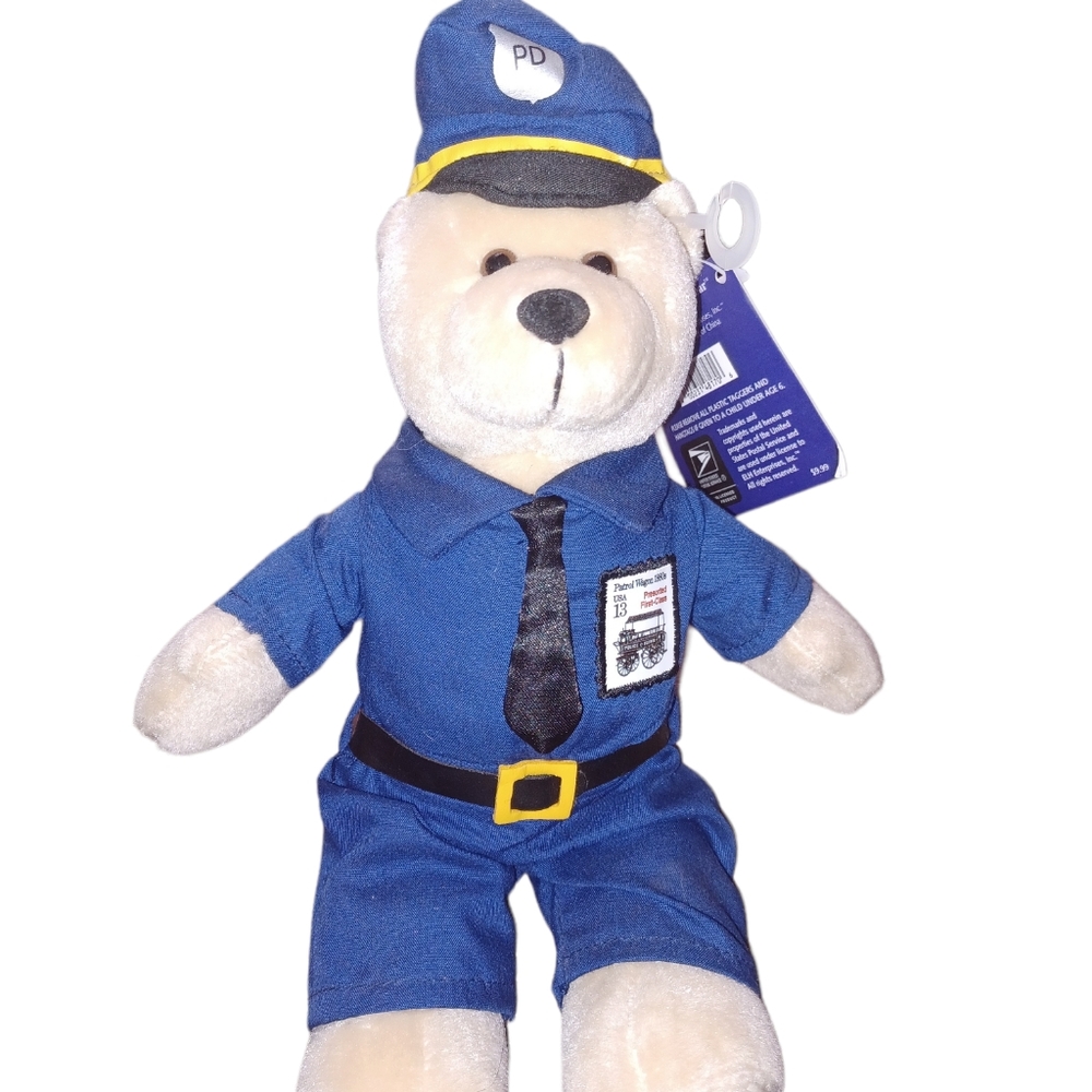 NEW USPS Police Officer Commemorative Stamp Plush Bear 13 cent Patrol 2006 NWT